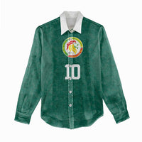 Custom Senegal Football Women Casual Shirt Traditional Senegalese Fabric Sporty Style