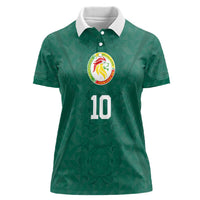 Custom Senegal Football Women Polo Shirt Traditional Senegalese Fabric Sporty Style