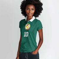 Custom Senegal Football Women Polo Shirt Traditional Senegalese Fabric Sporty Style