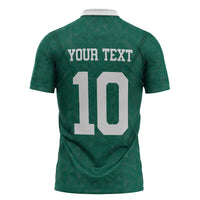 Custom Senegal Football Zipper Polo Shirt Traditional Senegalese Fabric Sporty Style