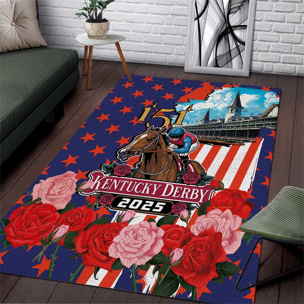 Kentucky Horses Racing 2025 Area Rug Anniversary 151st The Race for the Roses