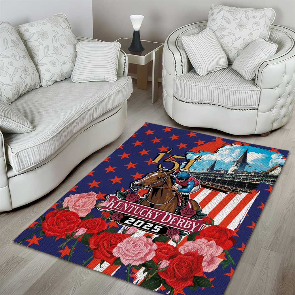 Kentucky Horses Racing 2025 Area Rug Anniversary 151st The Race for the Roses