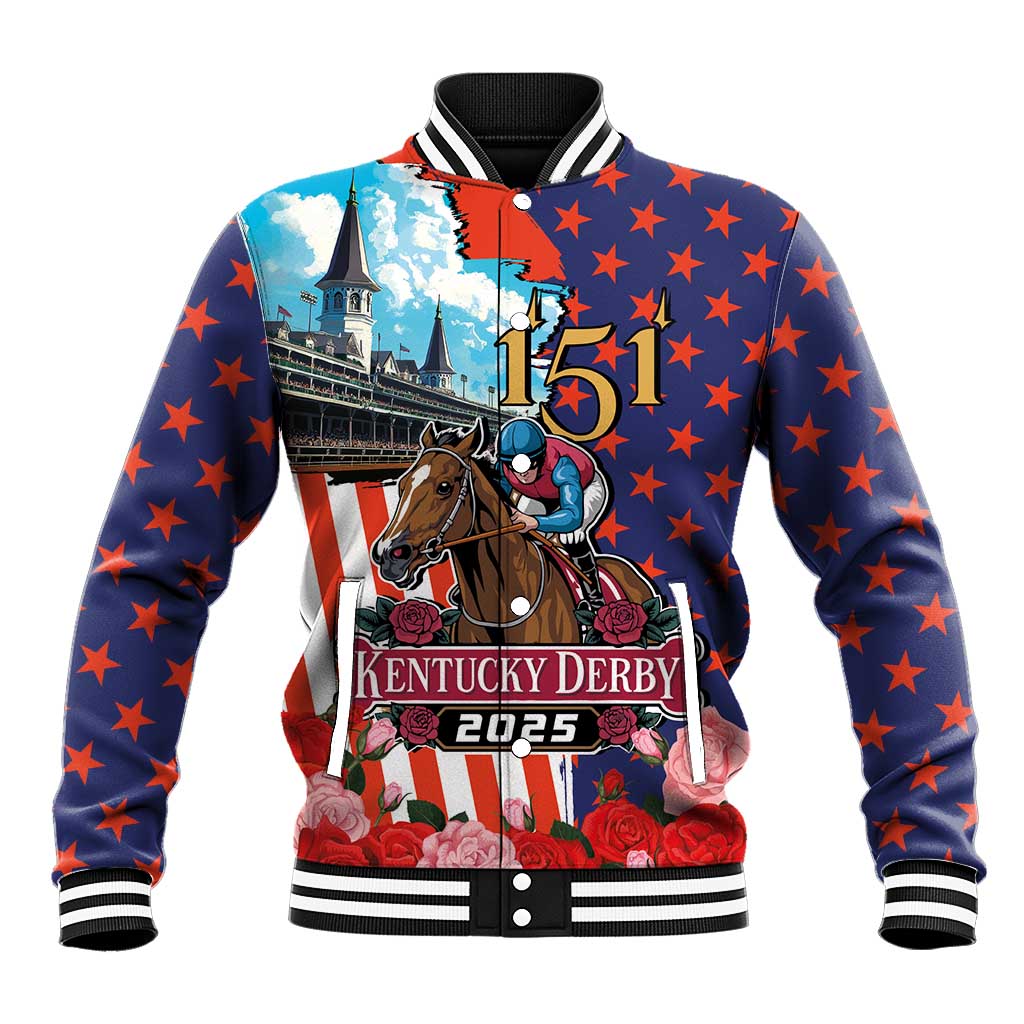 Kentucky Horses Racing 2025 Baseball Jacket Anniversary 151st The Race for the Roses