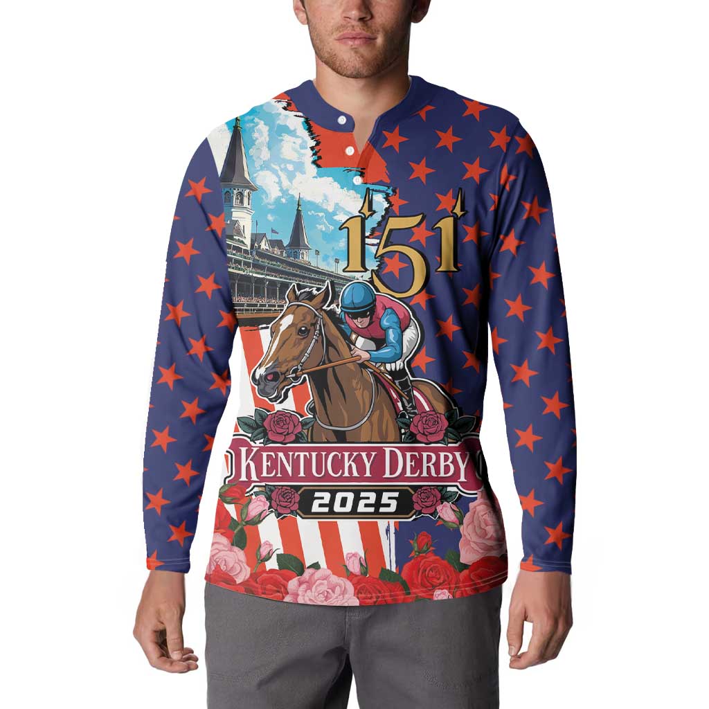 Kentucky Horses Racing 2025 Button Sweatshirt Anniversary 151st The Race for the Roses