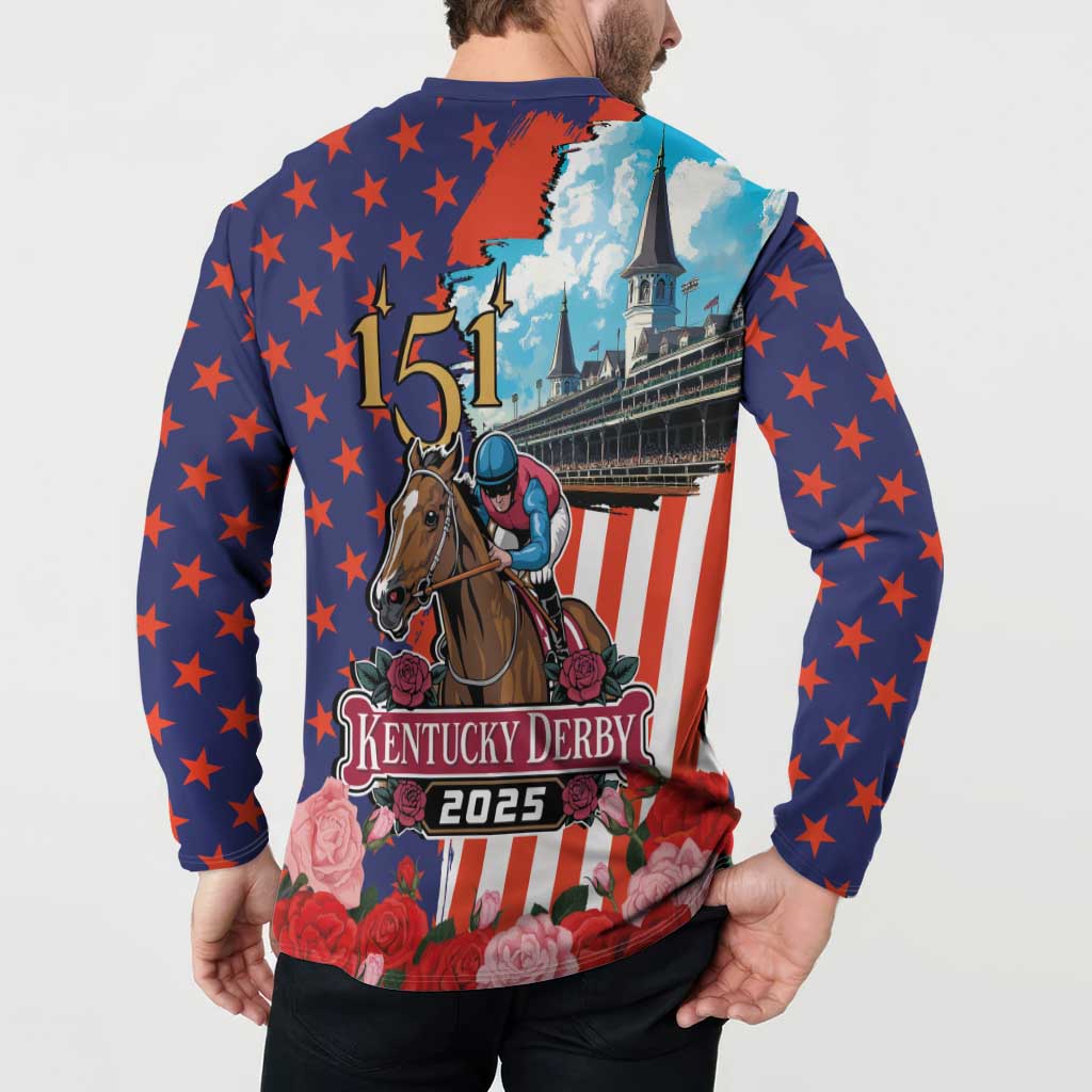 Kentucky Horses Racing 2025 Button Sweatshirt Anniversary 151st The Race for the Roses