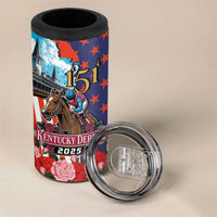 Kentucky Horses Racing 2025 4 in 1 Can Cooler Tumbler Anniversary 151st The Race for the Roses