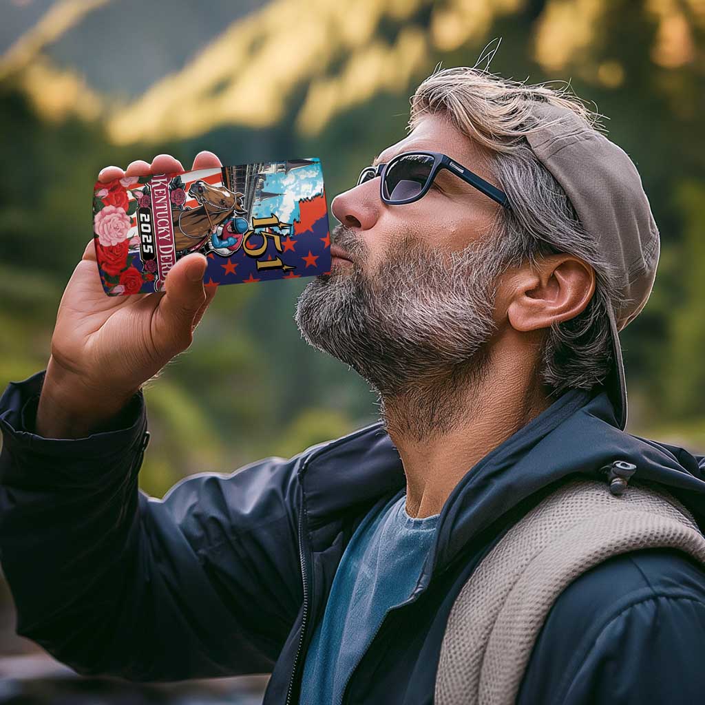 Kentucky Horses Racing 2025 4 in 1 Can Cooler Tumbler Anniversary 151st The Race for the Roses