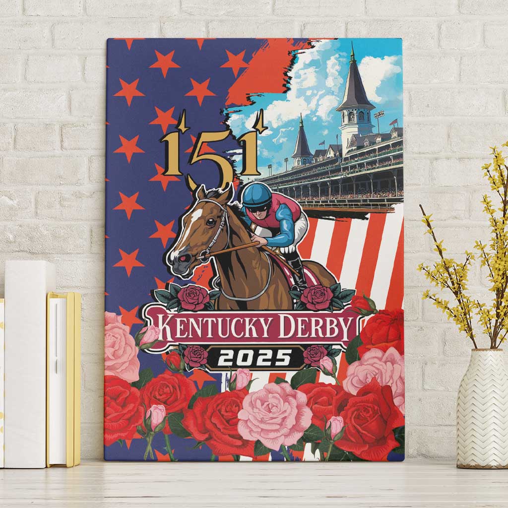 Kentucky Horses Racing 2025 Canvas Wall Art Anniversary 151st The Race for the Roses