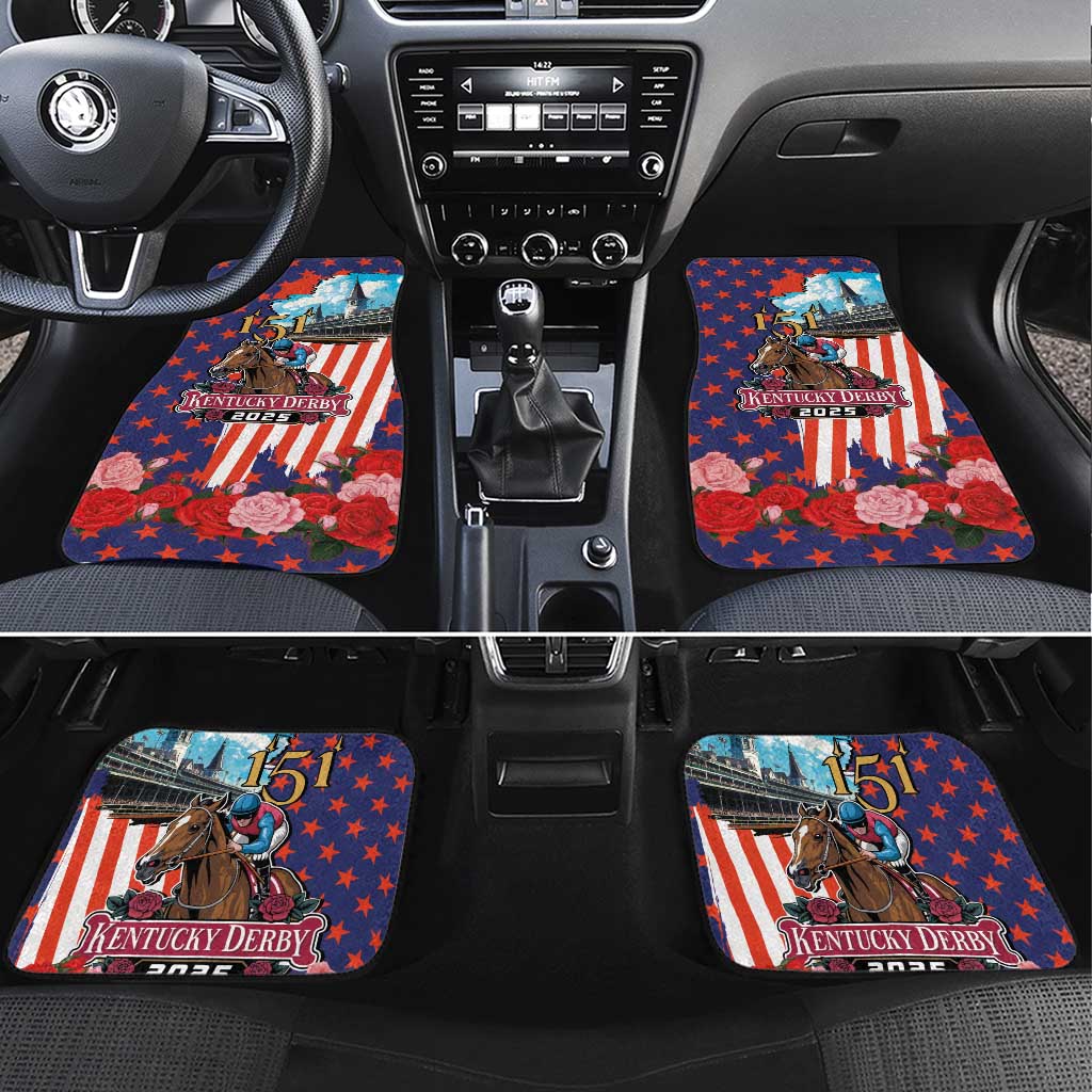 Kentucky Horses Racing 2025 Car Mats Anniversary 151st The Race for the Roses