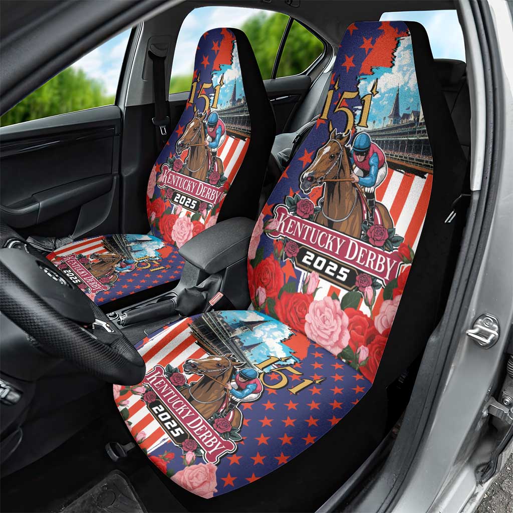 Kentucky Horses Racing 2025 Car Seat Cover Anniversary 151st The Race for the Roses