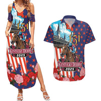 Kentucky Horses Racing 2025 Couples Matching Summer Maxi Dress and Hawaiian Shirt Anniversary 151st The Race for the Roses
