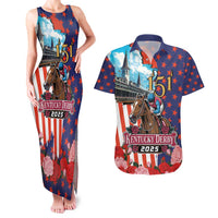Kentucky Horses Racing 2025 Couples Matching Tank Maxi Dress and Hawaiian Shirt Anniversary 151st The Race for the Roses