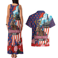 Kentucky Horses Racing 2025 Couples Matching Tank Maxi Dress and Hawaiian Shirt Anniversary 151st The Race for the Roses