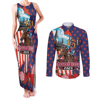Kentucky Horses Racing 2025 Couples Matching Tank Maxi Dress and Long Sleeve Button Shirt Anniversary 151st The Race for the Roses
