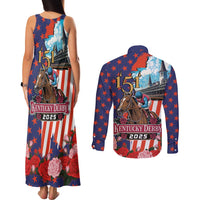 Kentucky Horses Racing 2025 Couples Matching Tank Maxi Dress and Long Sleeve Button Shirt Anniversary 151st The Race for the Roses