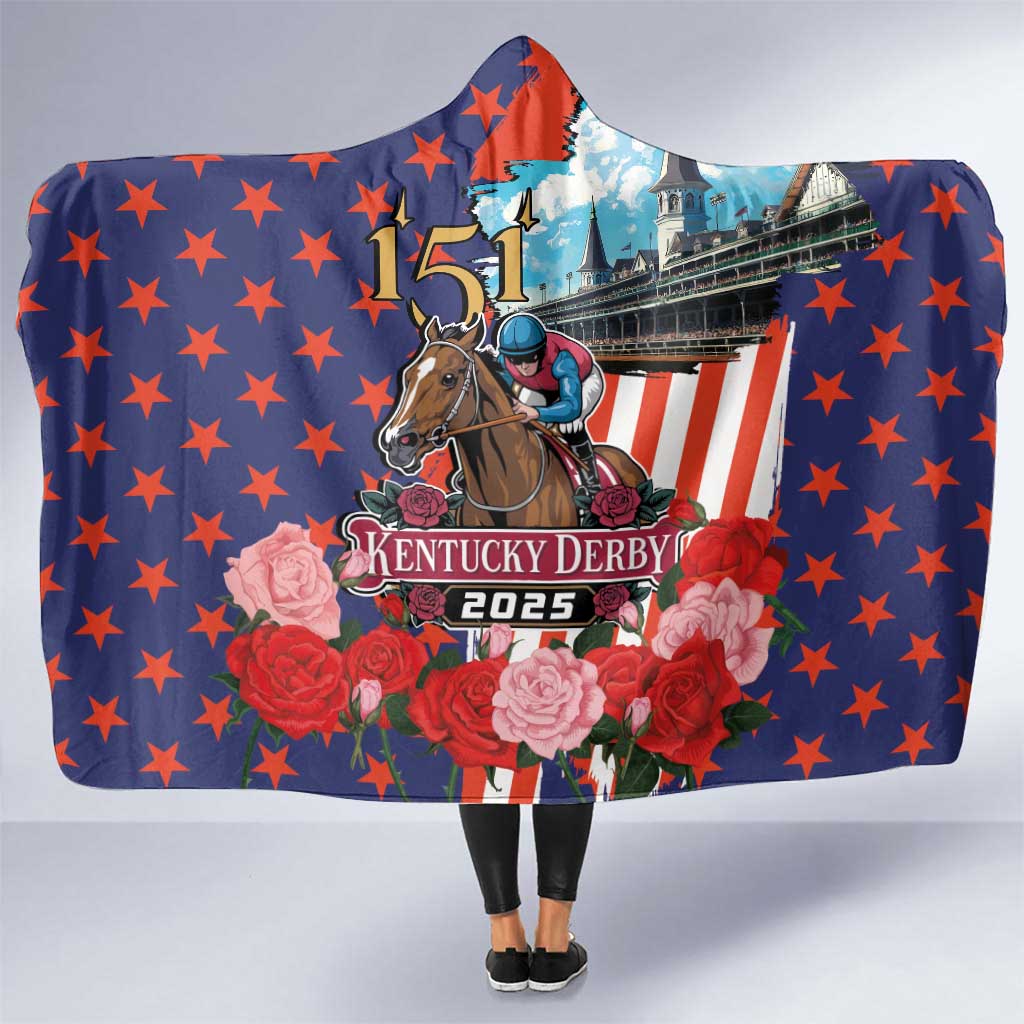 Kentucky Horses Racing 2025 Hooded Blanket Anniversary 151st The Race for the Roses