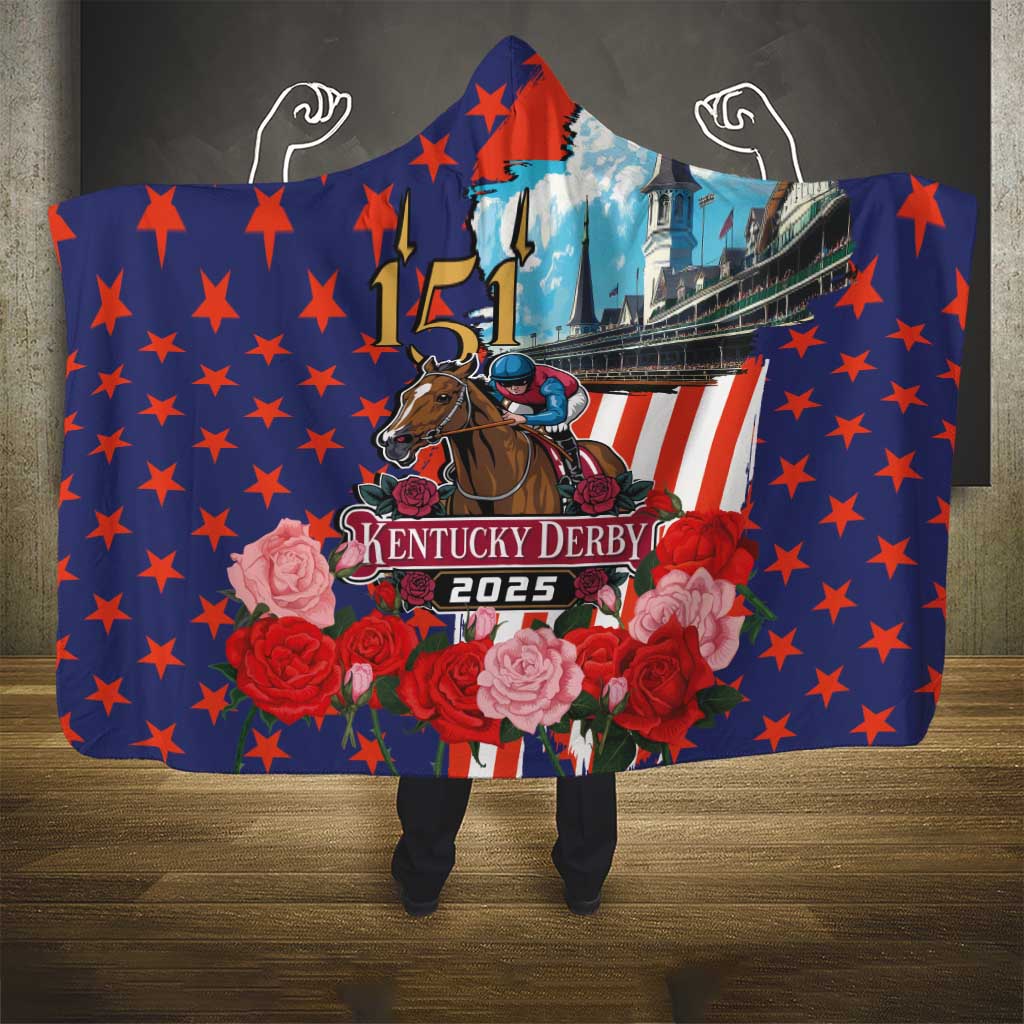 Kentucky Horses Racing 2025 Hooded Blanket Anniversary 151st The Race for the Roses