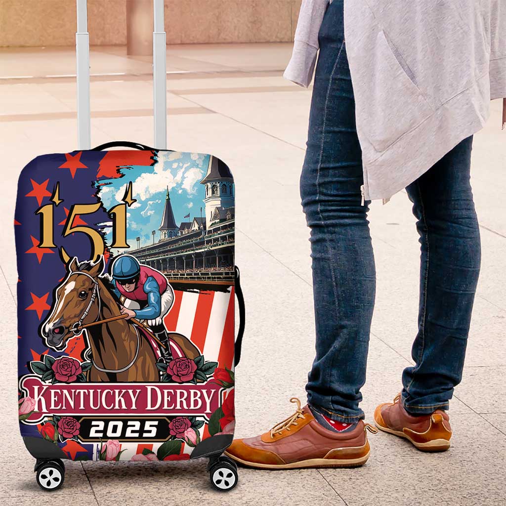 Kentucky Horses Racing 2025 Luggage Cover Anniversary 151st The Race for the Roses