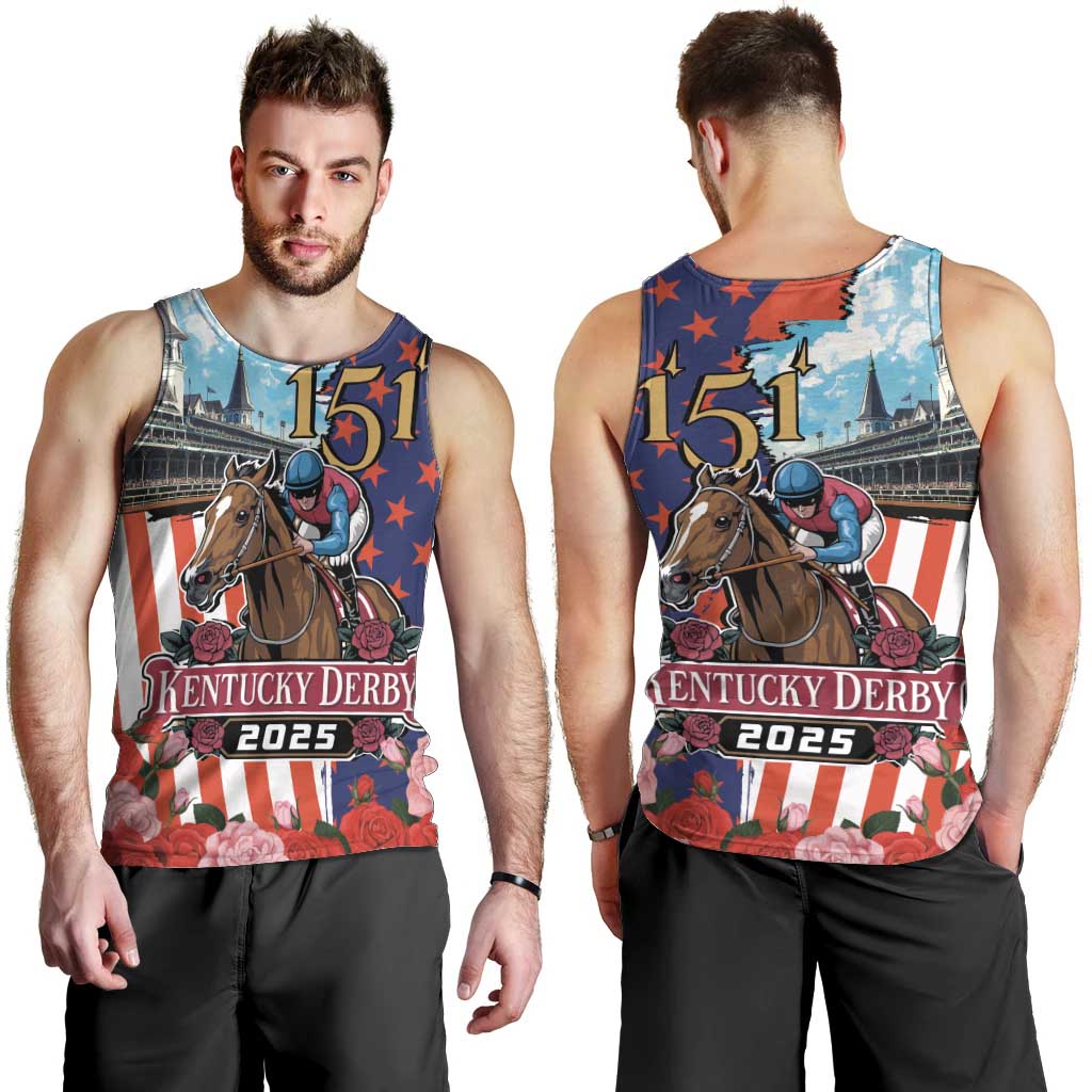 Kentucky Horses Racing 2025 Men Tank Top Anniversary 151st The Race for the Roses