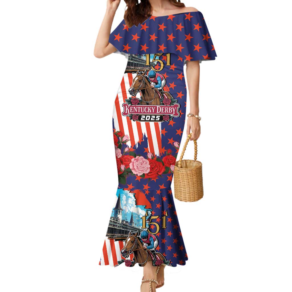 Kentucky Horses Racing 2025 Mermaid Dress Anniversary 151st The Race for the Roses