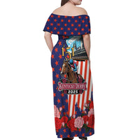 Kentucky Horses Racing 2025 Off Shoulder Maxi Dress Anniversary 151st The Race for the Roses