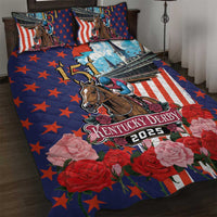 Kentucky Horses Racing 2025 Quilt Bed Set Anniversary 151st The Race for the Roses