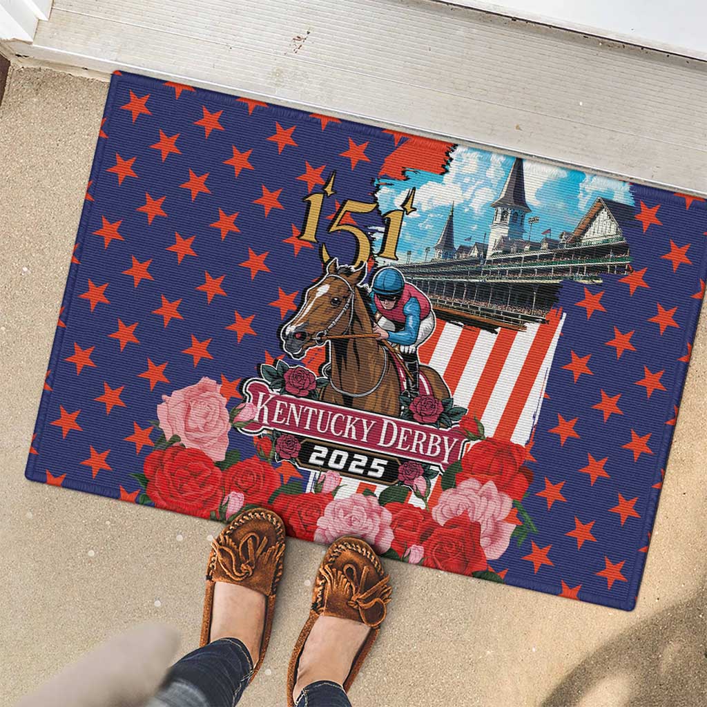 Kentucky Horses Racing 2025 Rubber Doormat Anniversary 151st The Race for the Roses