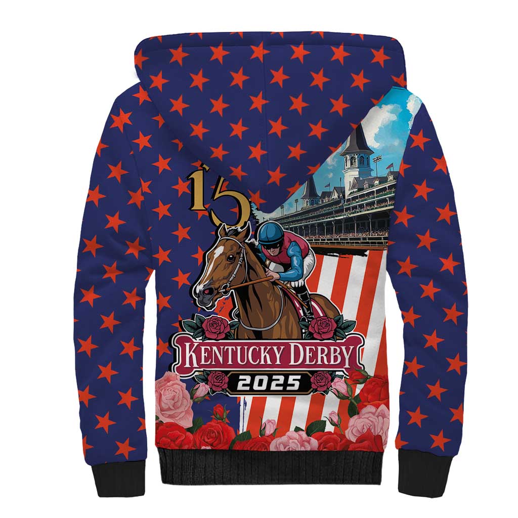 Kentucky Horses Racing 2025 Sherpa Hoodie Anniversary 151st The Race for the Roses