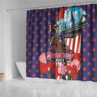Kentucky Horses Racing 2025 Shower Curtain Anniversary 151st The Race for the Roses