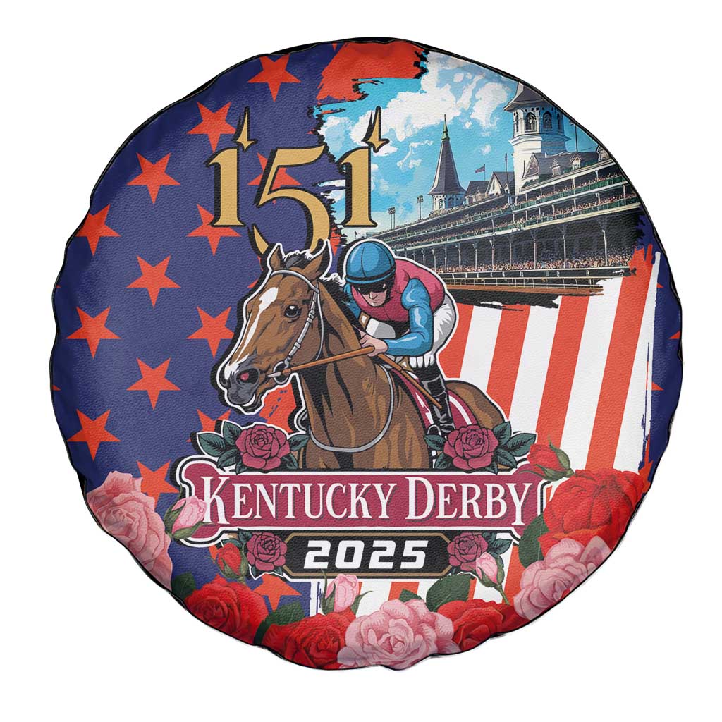 Kentucky Horses Racing 2025 Spare Tire Cover Anniversary 151st The Race for the Roses
