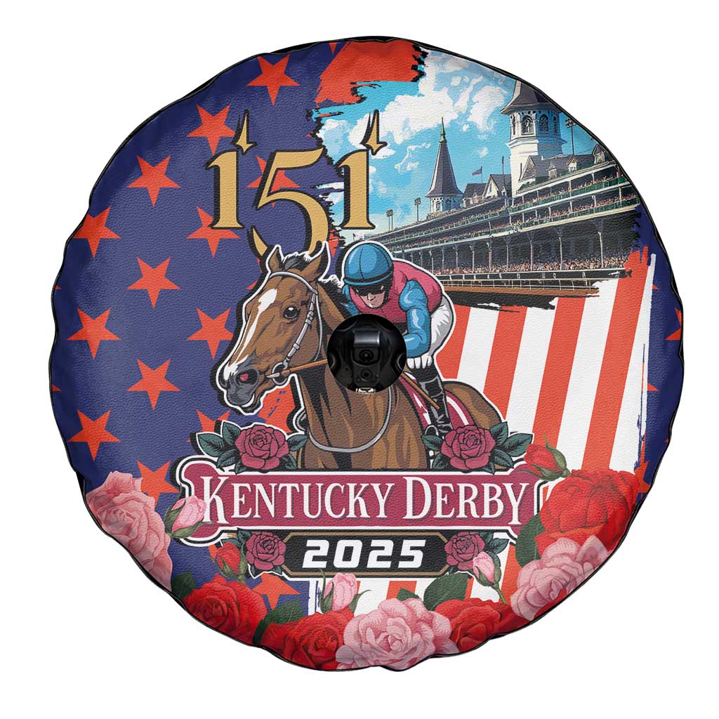 Kentucky Horses Racing 2025 Spare Tire Cover Anniversary 151st The Race for the Roses