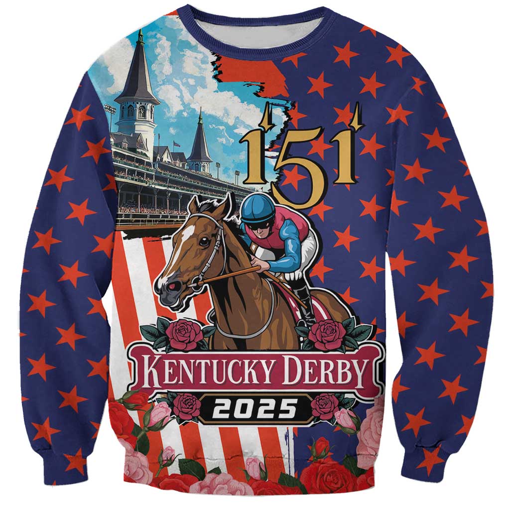 Kentucky Horses Racing 2025 Sweatshirt Anniversary 151st The Race for the Roses