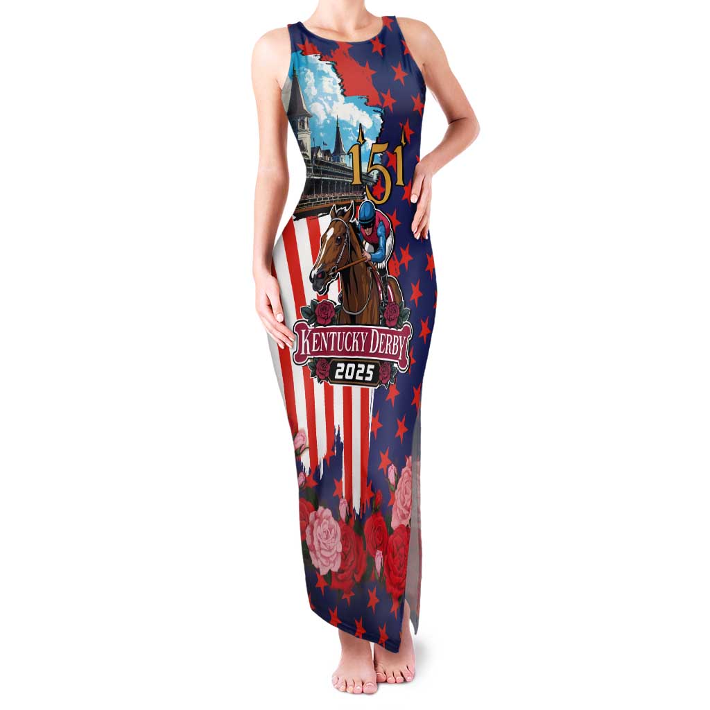 Kentucky Horses Racing 2025 Tank Maxi Dress Anniversary 151st The Race for the Roses