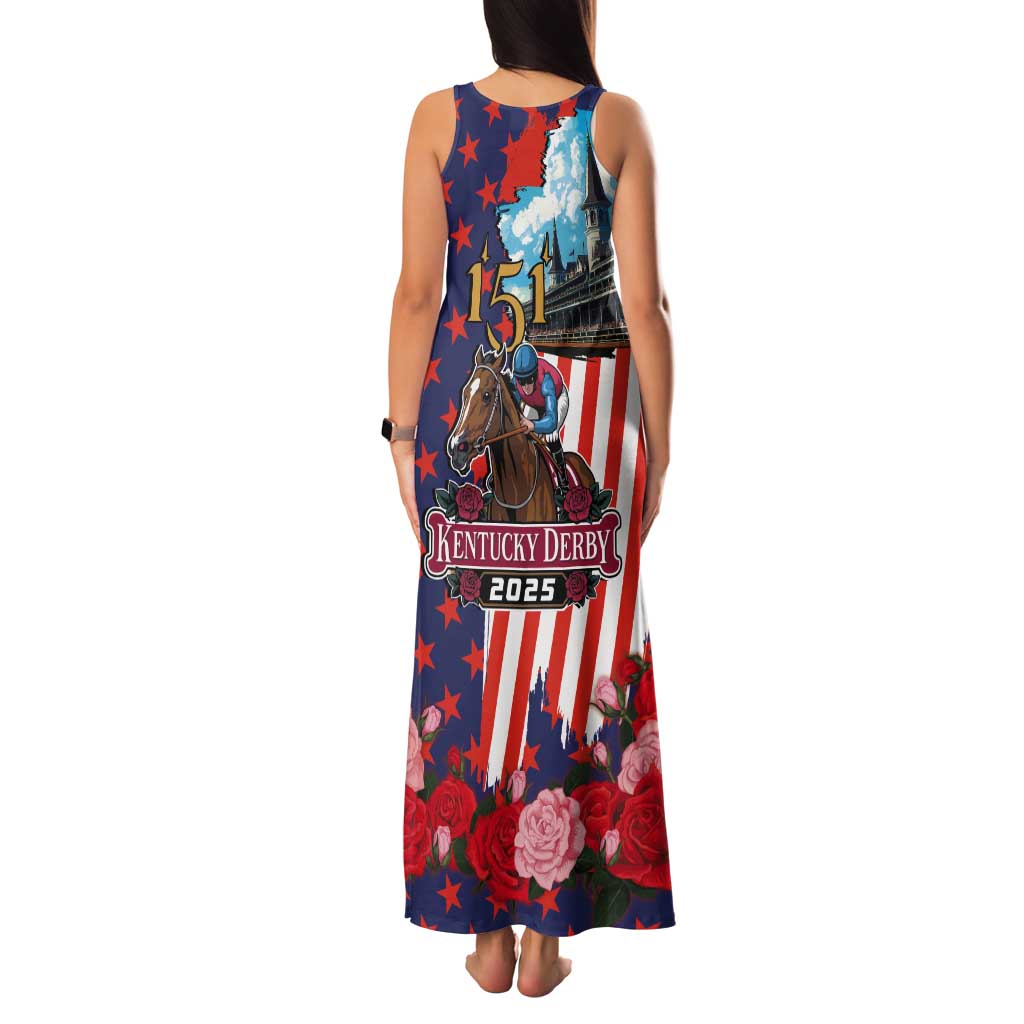 Kentucky Horses Racing 2025 Tank Maxi Dress Anniversary 151st The Race for the Roses