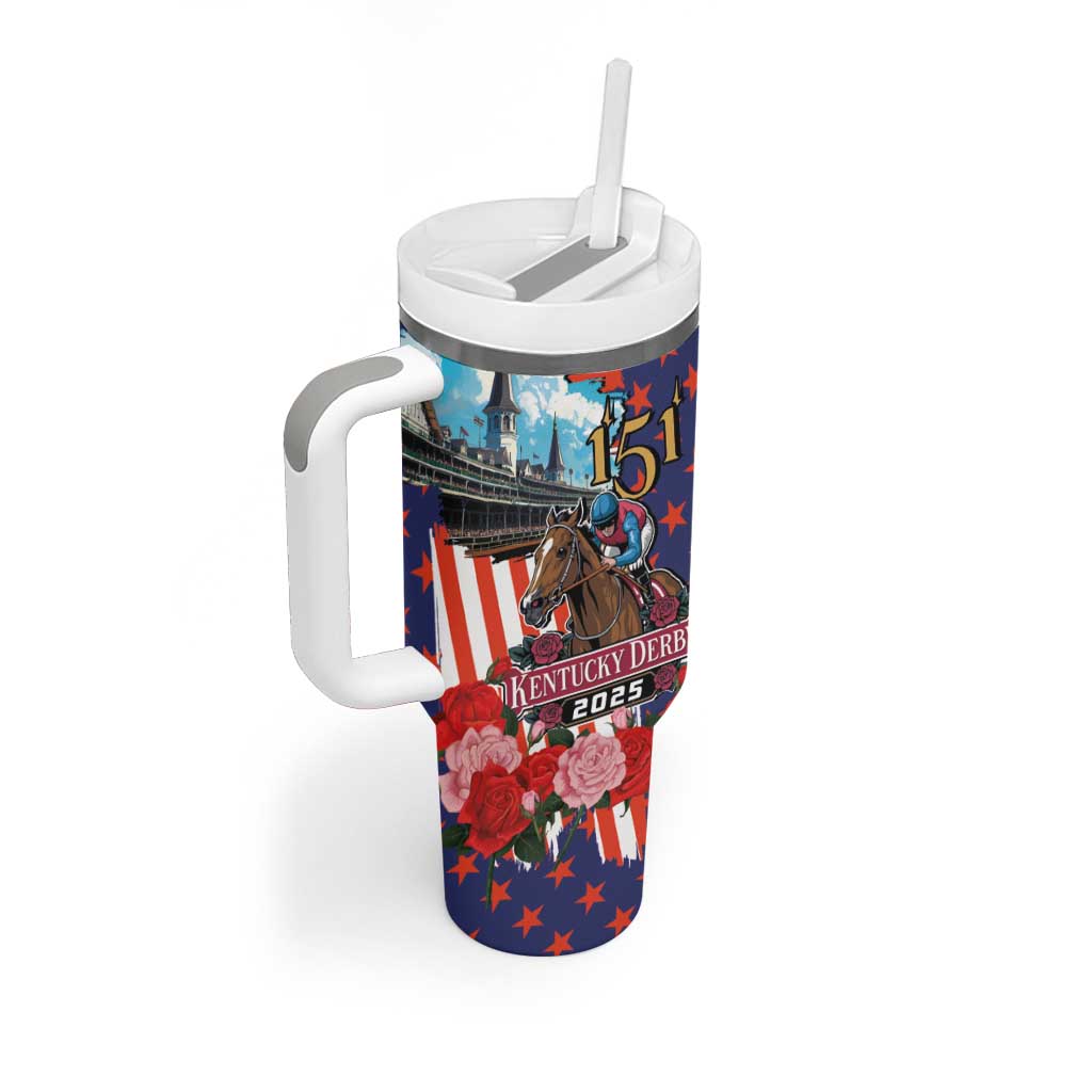 Kentucky Horses Racing 2025 Tumbler With Handle Anniversary 151st The Race for the Roses