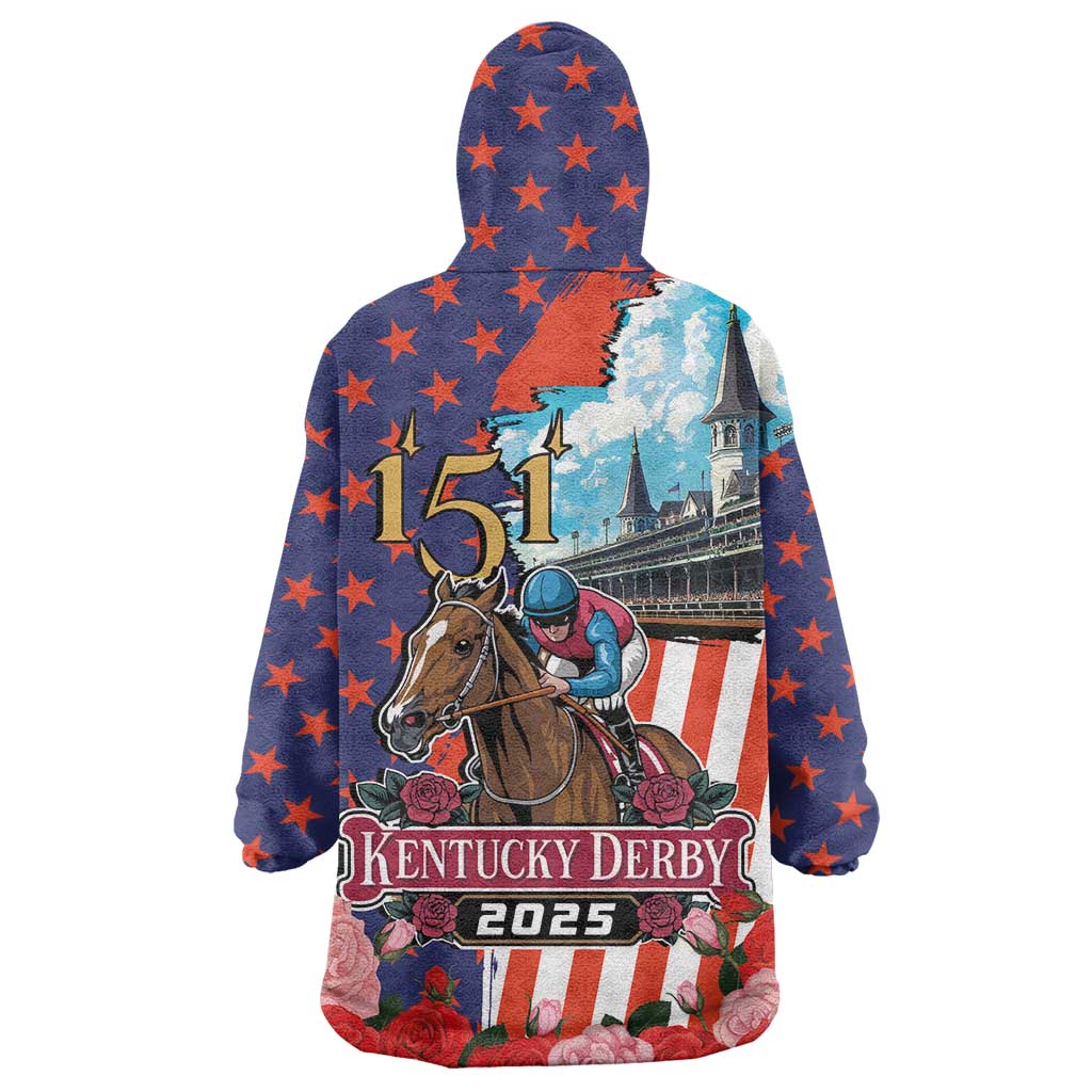 Kentucky Horses Racing 2025 Wearable Blanket Hoodie Anniversary 151st The Race for the Roses