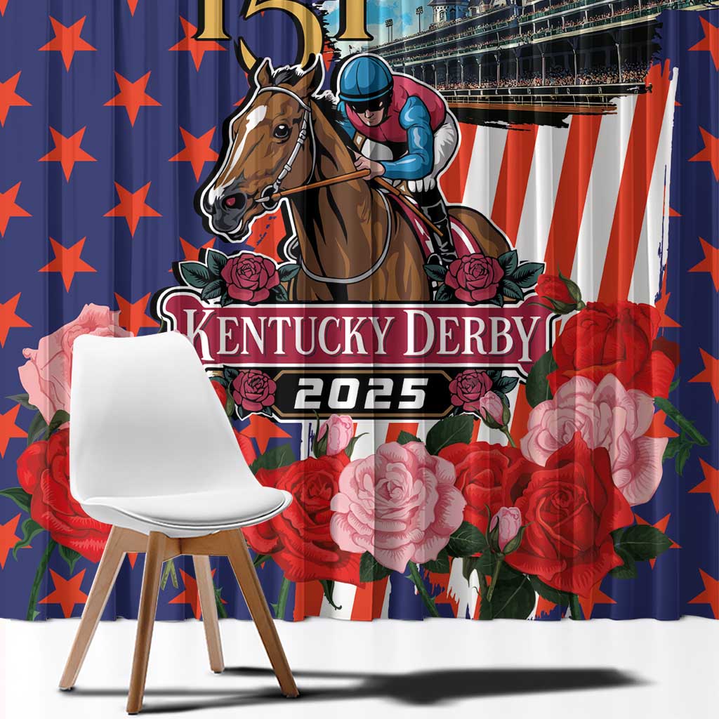 Kentucky Horses Racing 2025 Window Curtain Anniversary 151st The Race for the Roses