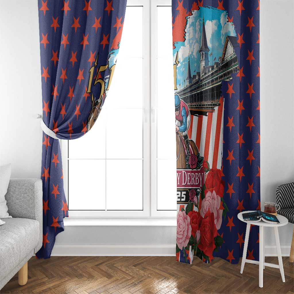 Kentucky Horses Racing 2025 Window Curtain Anniversary 151st The Race for the Roses