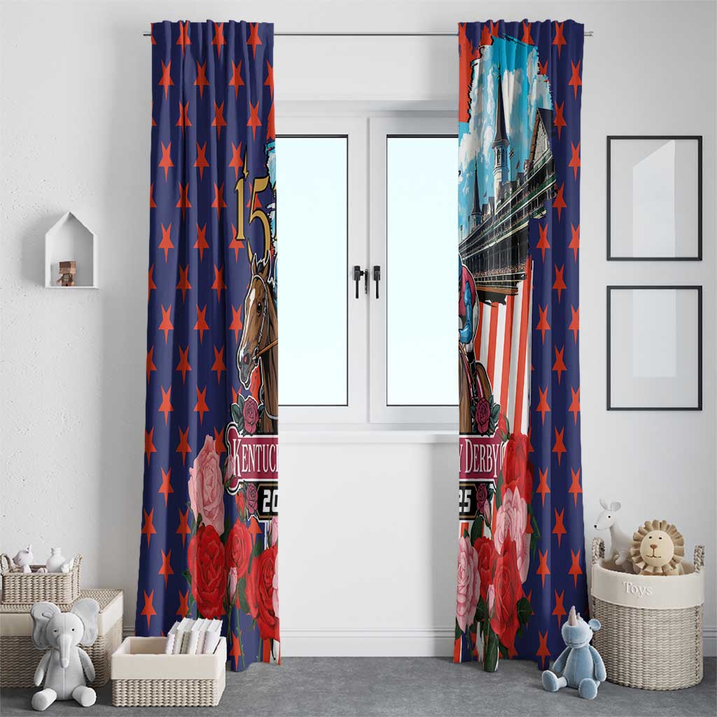 Kentucky Horses Racing 2025 Window Curtain Anniversary 151st The Race for the Roses