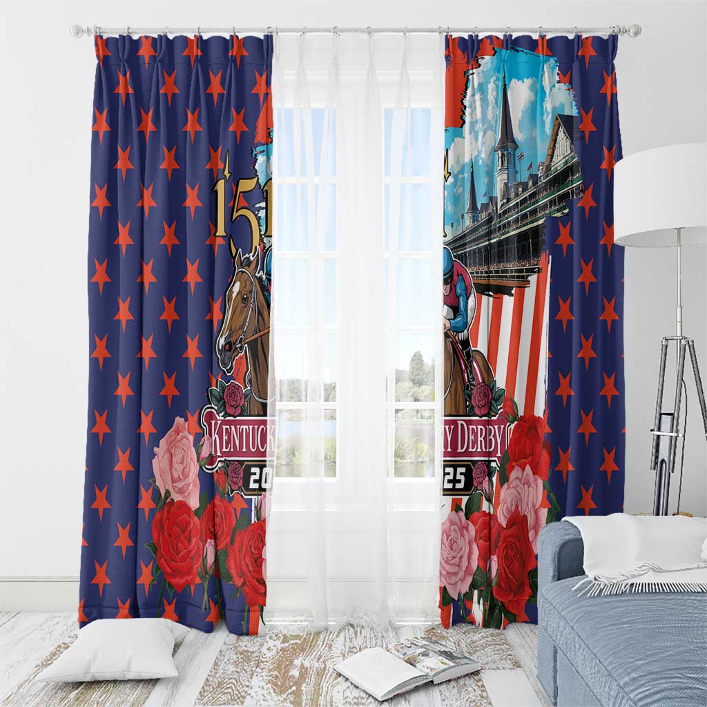 Kentucky Horses Racing 2025 Window Curtain Anniversary 151st The Race for the Roses