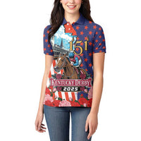 Kentucky Horses Racing 2025 Women Polo Shirt Anniversary 151st The Race for the Roses