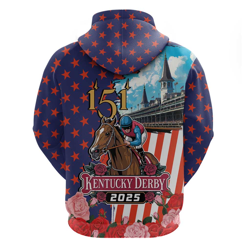 Kentucky Horses Racing 2025 Zip Hoodie Anniversary 151st The Race for the Roses