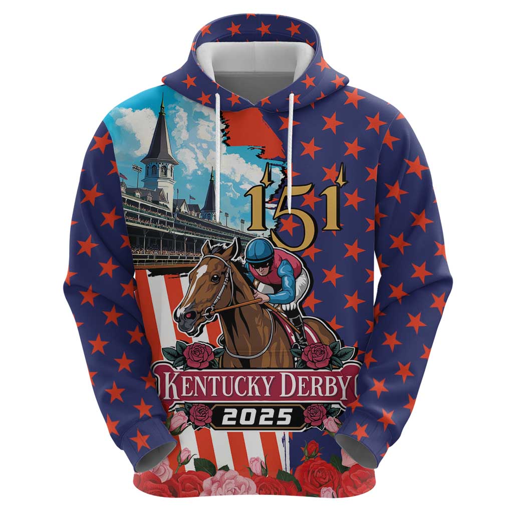 Kentucky Horses Racing 2025 Zip Hoodie Anniversary 151st The Race for the Roses