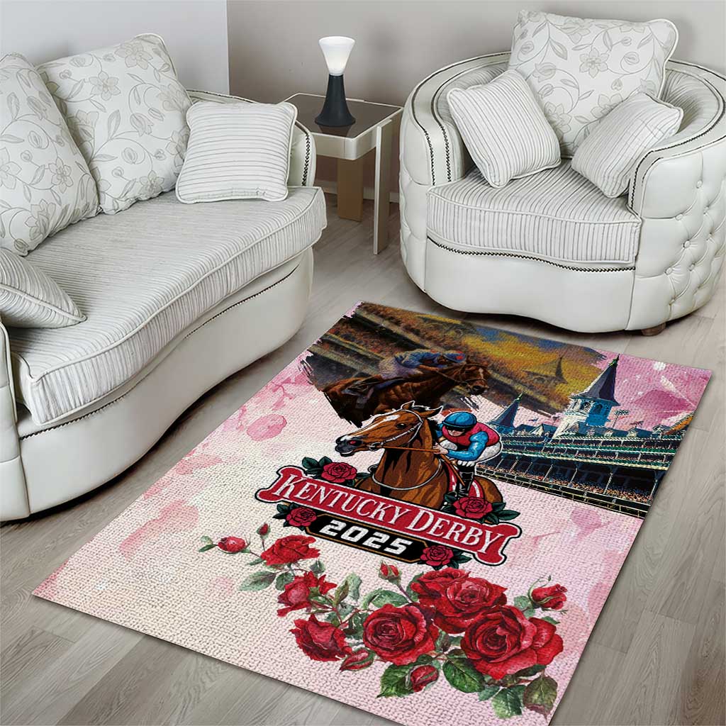 Kentucky Horses Racing 2025 Area Rug Churchill Downs The Race for the Roses