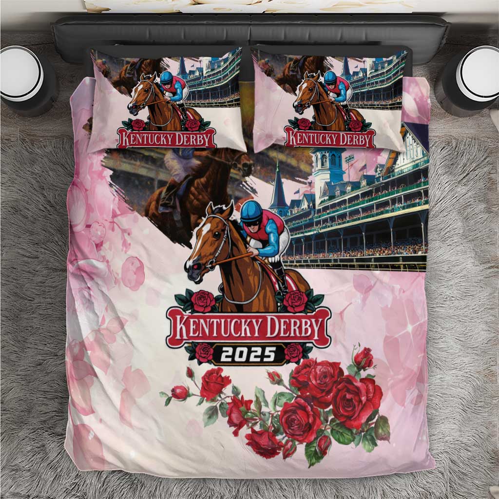 Kentucky Horses Racing 2025 Bedding Set Churchill Downs The Race for the Roses