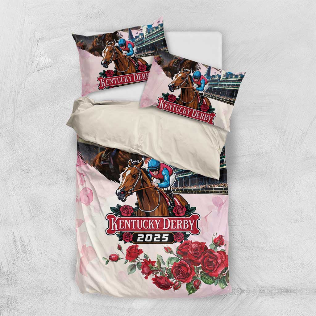Kentucky Horses Racing 2025 Bedding Set Churchill Downs The Race for the Roses