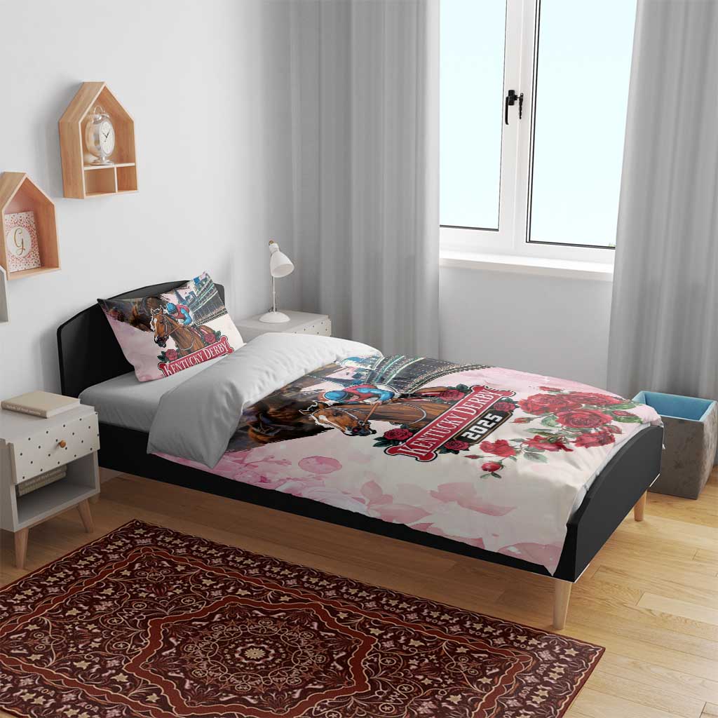 Kentucky Horses Racing 2025 Bedding Set Churchill Downs The Race for the Roses