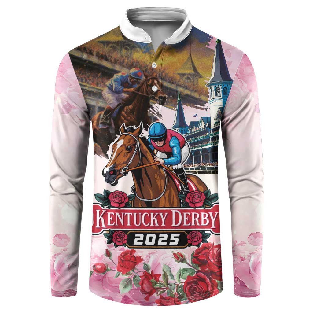 Kentucky Horses Racing 2025 Button Sweatshirt Churchill Downs The Race for the Roses