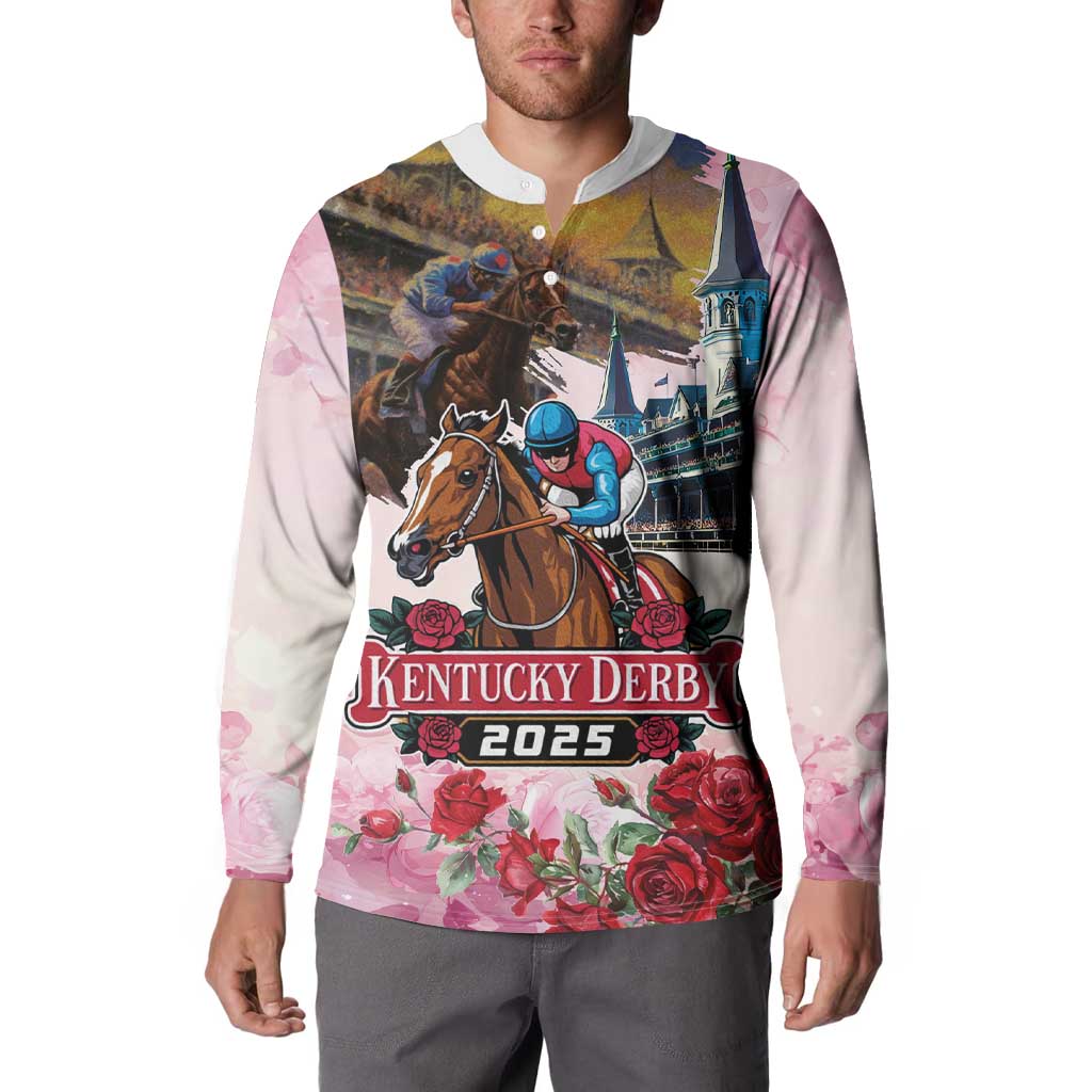 Kentucky Horses Racing 2025 Button Sweatshirt Churchill Downs The Race for the Roses