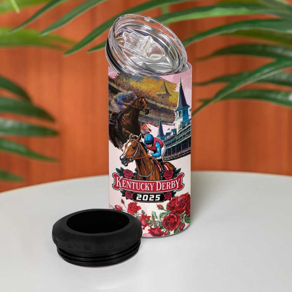 Kentucky Horses Racing 2025 4 in 1 Can Cooler Tumbler Churchill Downs The Race for the Roses